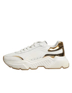 Dolce & Gabbana White Gold Daymaster Low Top Sneakers Shoes