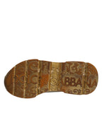 Dolce & Gabbana White Gold Daymaster Low Top Sneakers Shoes