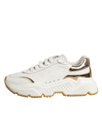 Dolce & Gabbana White Gold Daymaster Low Top Sneakers Shoes