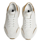 Dolce & Gabbana White Gold Daymaster Low Top Sneakers Shoes