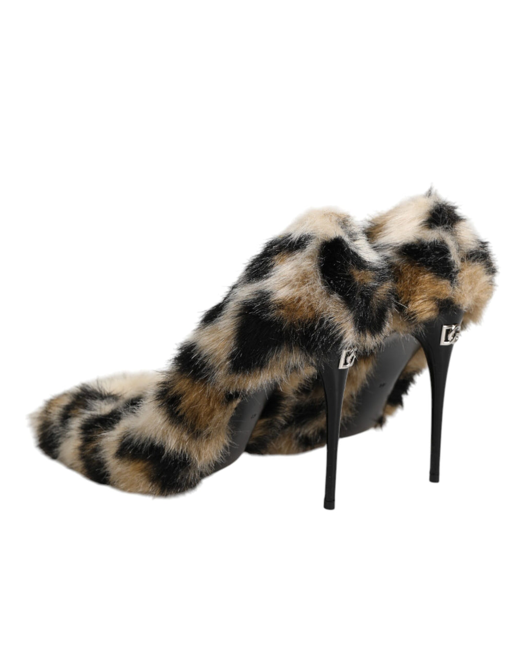Dolce & Gabbana Brown Fur Leopard High Heels Pumps Shoes