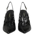 Dolce & Gabbana Leather High Heels Slingback Shoes