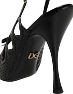 Dolce & Gabbana Leather High Heels Slingback Shoes