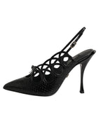 Dolce & Gabbana Leather High Heels Slingback Shoes