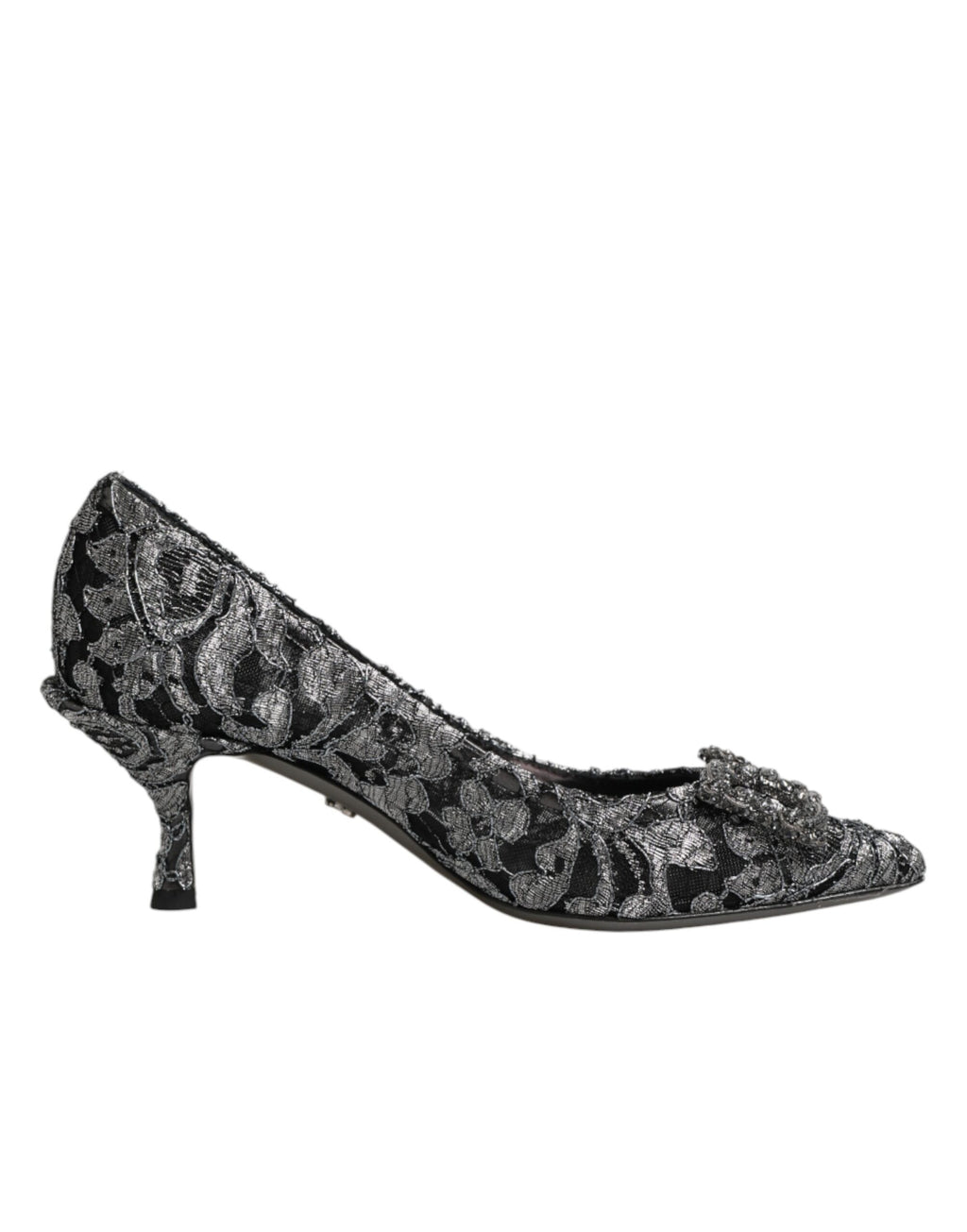 Dolce & Gabbana Silver Lace DG Amore Heels Pumps Shoes