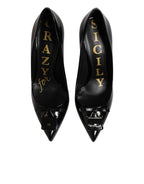 Dolce & Gabbana Black Bag Embellished Heels Pumps Shoes