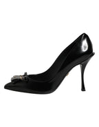 Dolce & Gabbana Black Bag Embellished Heels Pumps Shoes