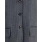 Miu Miu Gray Fleece Wool Blazer