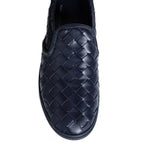 Bottega Veneta Blue Calfskin Low Top Sneakers