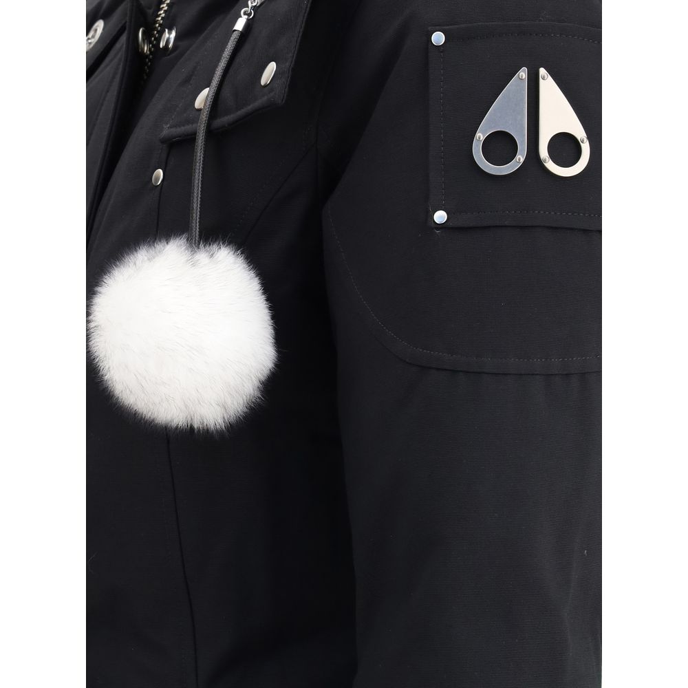 Moose Knuckles Black Cotton Parka