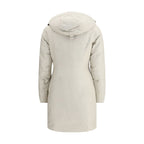 Moose Knuckles White Cotton Parka