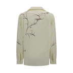 Baziszt Yellow Cotton Pattern Shirt