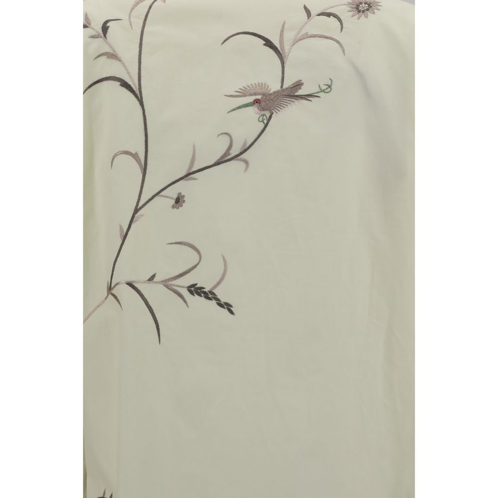 Baziszt Yellow Cotton Pattern Shirt