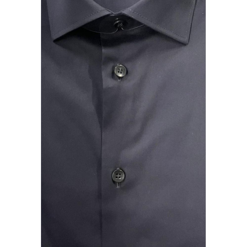 Baldinini Trend Black Cotton Men's Shirt