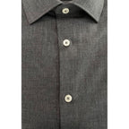 Baldinini Trend Gray Cotton Men's Shirt