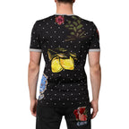 Dolce & Gabbana Black Polka Dot Lemons Horse Henley T-Shirt