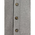 Brooksfield Gray Fleece Wool Cardigan