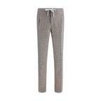 PT Torino Brown Fleece Wool Casual Pants