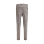 PT Torino Brown Fleece Wool Casual Pants