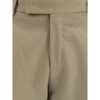 PT Torino Green Fleece Wool Dress Pants