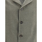 Finamore Green Fleece Wool Coat