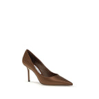 Jimmy Choo Brown Silk High Heel Pumps