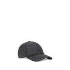 Brunello Cucinelli Gray Fleece Wool Cap (Baseball Hat)