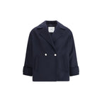 Cruna Blue Fleece Wool Coat