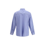 Margiela Blue Cotton Pattern Shirt