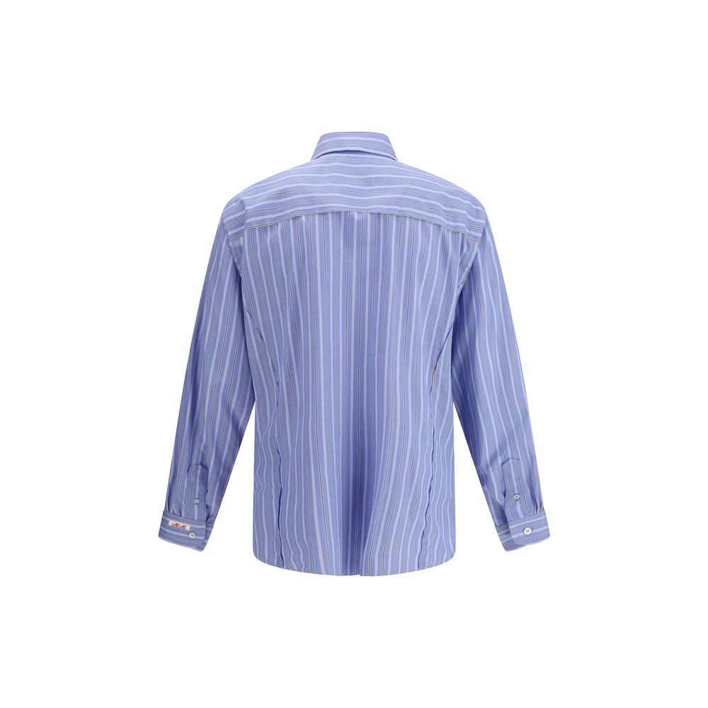Margiela Blue Cotton Pattern Shirt
