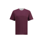 Brunello Cucinelli Purple Cotton T-Shirt