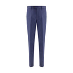 Brunello Cucinelli Blue Fleece Wool Pants