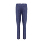 Brunello Cucinelli Blue Fleece Wool Pants