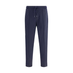 Brunello Cucinelli Blue Cashmere Athletic Pants