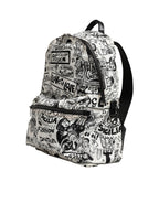 Dolce & Gabbana Black White Graffiti Print School Backpack Men Borse Bag