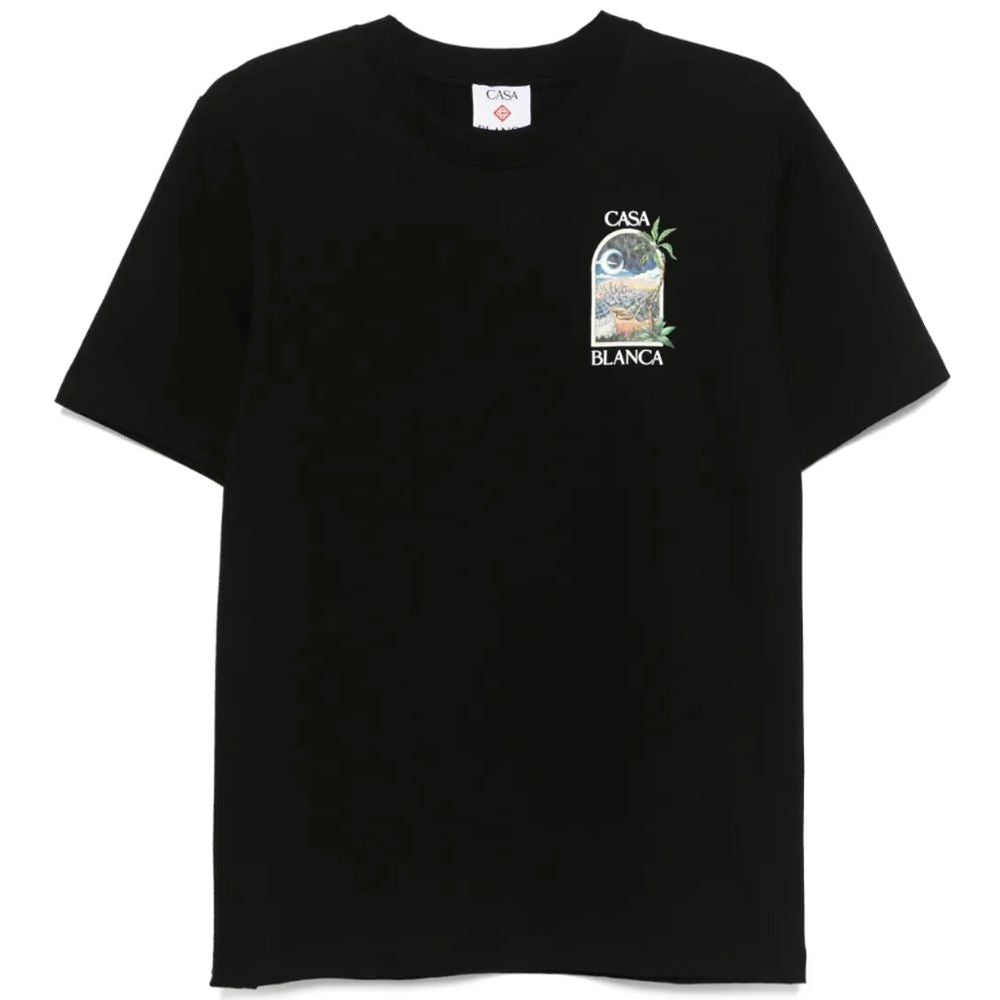 Casablanca Black Cotton T-Shirt