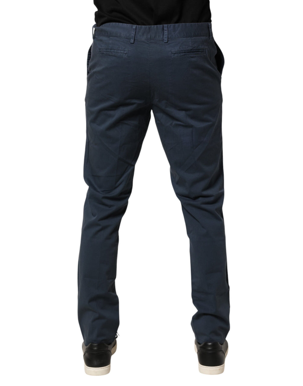 Master Coat Blue Skinny Fit Mid Waist Men Chino Trouser Pants
