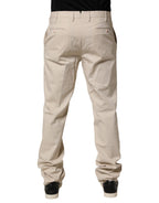 PT01 Beige Men Chino Mid Waist Straight Dress Trouser Pants