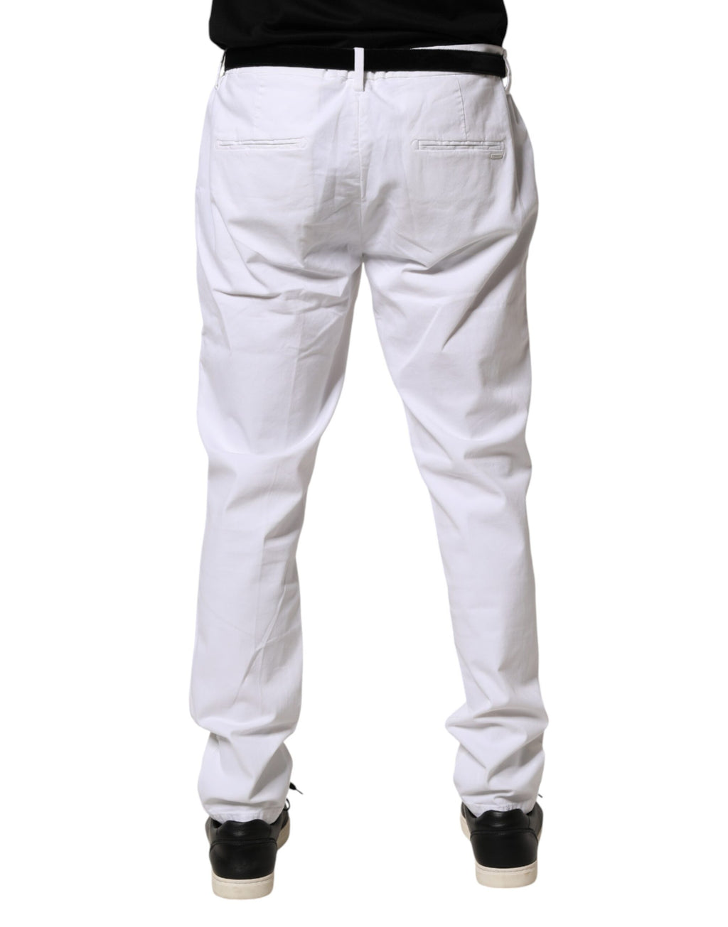 AGLINI White Skinny Fit Mid Waist Men Denim Trouser Jeans