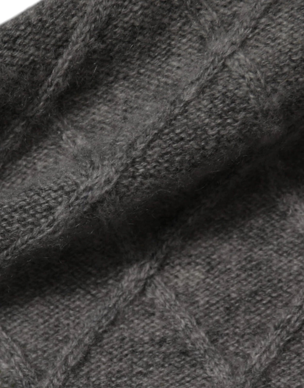 Ballantyne Gray Cashmere Argyle Intarsia Knit Crew Neck Men Sweater