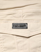 Scervino Street Beige Skinny Fit Mid Waist Men Denim Jeans