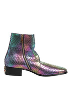 Dolce & Gabbana Multicolor Chelsea Short Ankle Boots Shoes