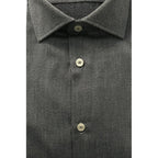 Baldinini Trend Gray Cotton Men Shirt