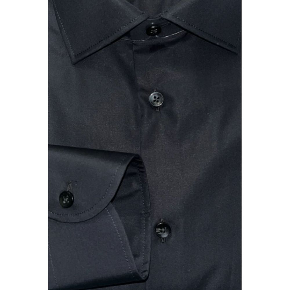 Baldinini Trend Black Cotton Men Shirt
