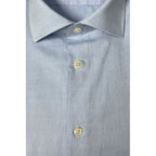 Baldinini Trend Light Blue Cotton Men Shirt