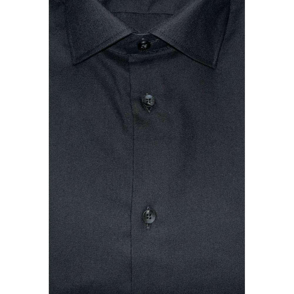 Baldinini Trend Black Cotton Men Shirt