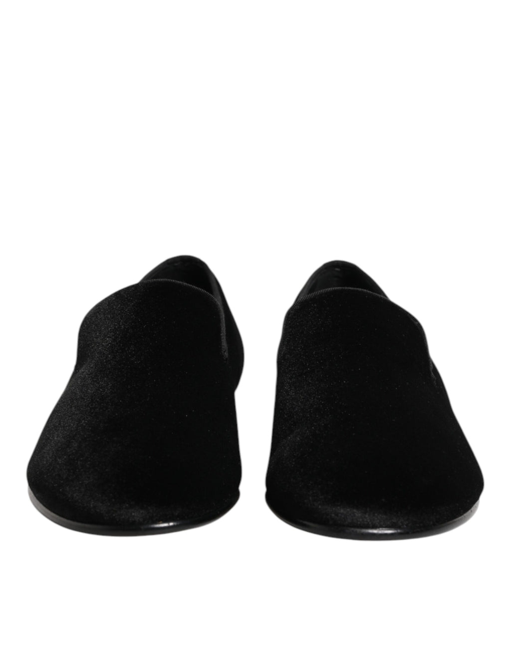 Dolce & Gabbana Black Leather Suede Slip On Loafers Dress Shoes