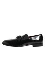 Dolce & Gabbana Black Leather Slip On Dress Men Loafers Shoes