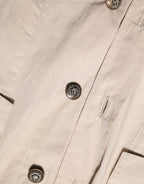 Dolce & Gabbana Beige Collared Long Sleeve Cotton Shirt Top