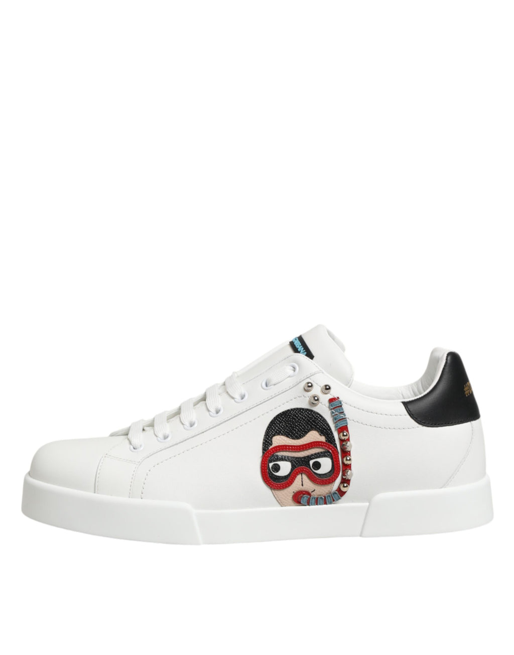 Dolce & Gabbana White Leather #DGFAMILY Men Sneakers Shoes